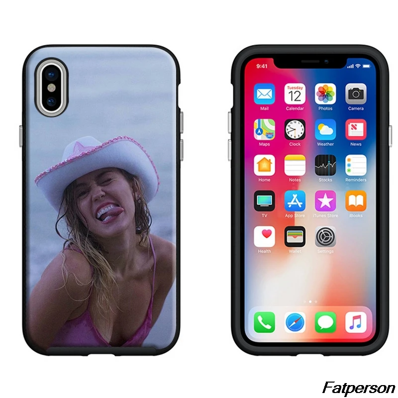 Miley Cyrus черный мягкий силиконовый чехол для телефона из ТПУ Apple iPhone 8 8plus 7 7plus X10 6 6splus
