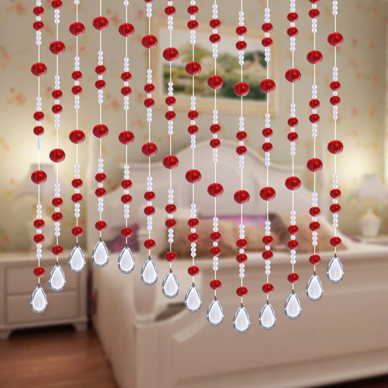 100% Хрустальные Бусины веревочные занавески для гостиной окна спальни двери
