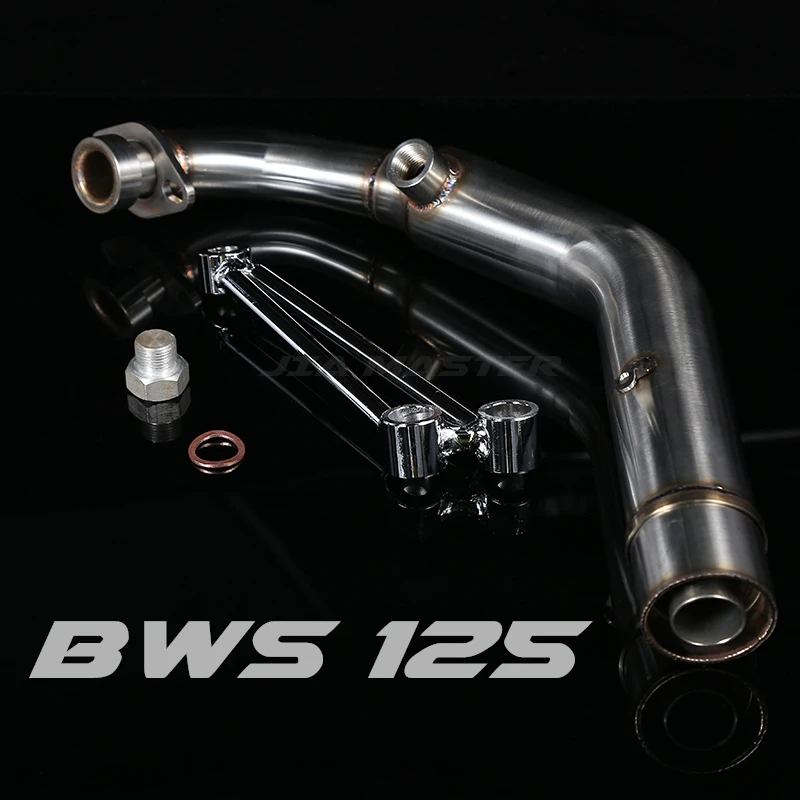 Для YAMAHA ZUMA Cygnus X Smax BWS 125 150 304 нержавеющая сталь средняя труба изгиб без шнуровки