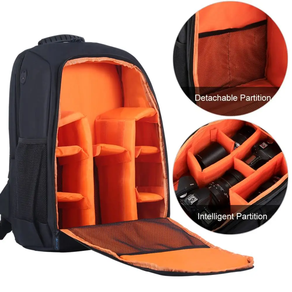 TEXU PULUZ Outdoor Portable Waterproof Scratch proof Dual Shoulders Backpack Camera Accessories Bag Digital DSLR Photo Video B | Багаж и