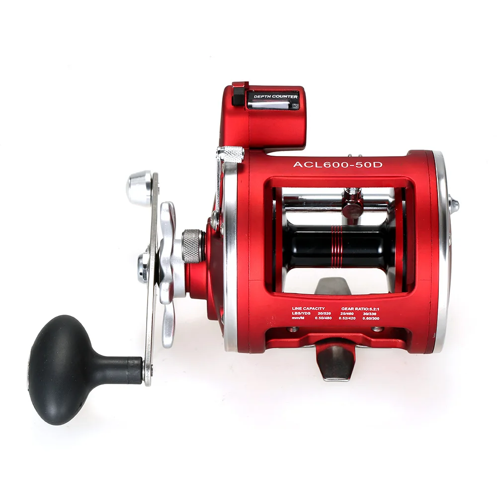 Lixada 12 Ball Bearings Fishing Reel Coils Spinning Reels Fishing Trolling Reel with Line Counter Alarm Bell Drum Reel Pesca