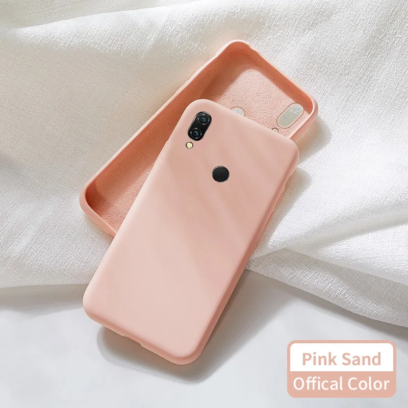 Pink Sand Чехол ASINA для Red mi Note 7 Официальный жидкий силиконовый чехол для Xiaomi mi 6 8 9 SE 8 Lite K20 Funda Capa чехол - Цвет: Pink Sand