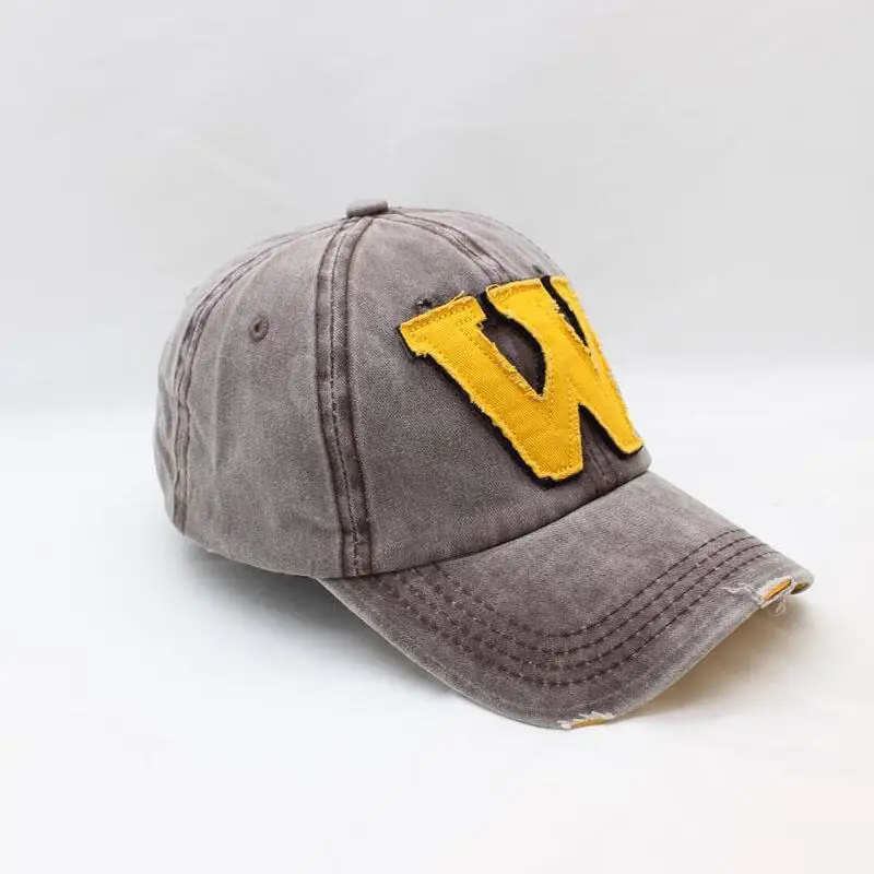 SUOGRY Горячие Хлопчатобумажные вышитые буквы W бейсбольная Кепка Snapback Кепка s хип-хоп кепка для мужчин на заказ