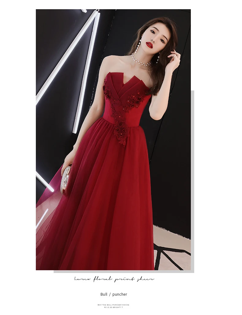 Vestido De Festa Longo новое вечернее платье цвет красного вина, сексуальным вырезом на спине с открытыми плечами ТРАПЕЦИЕВИДНОЕ платье для выпускного вечера вечерние платья Длинные Haute Couture