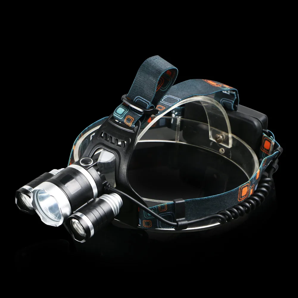 Новый 6000LM светодиодный налобный фонарь T6 + 2R5 4 режима перезаряжаемый Головной