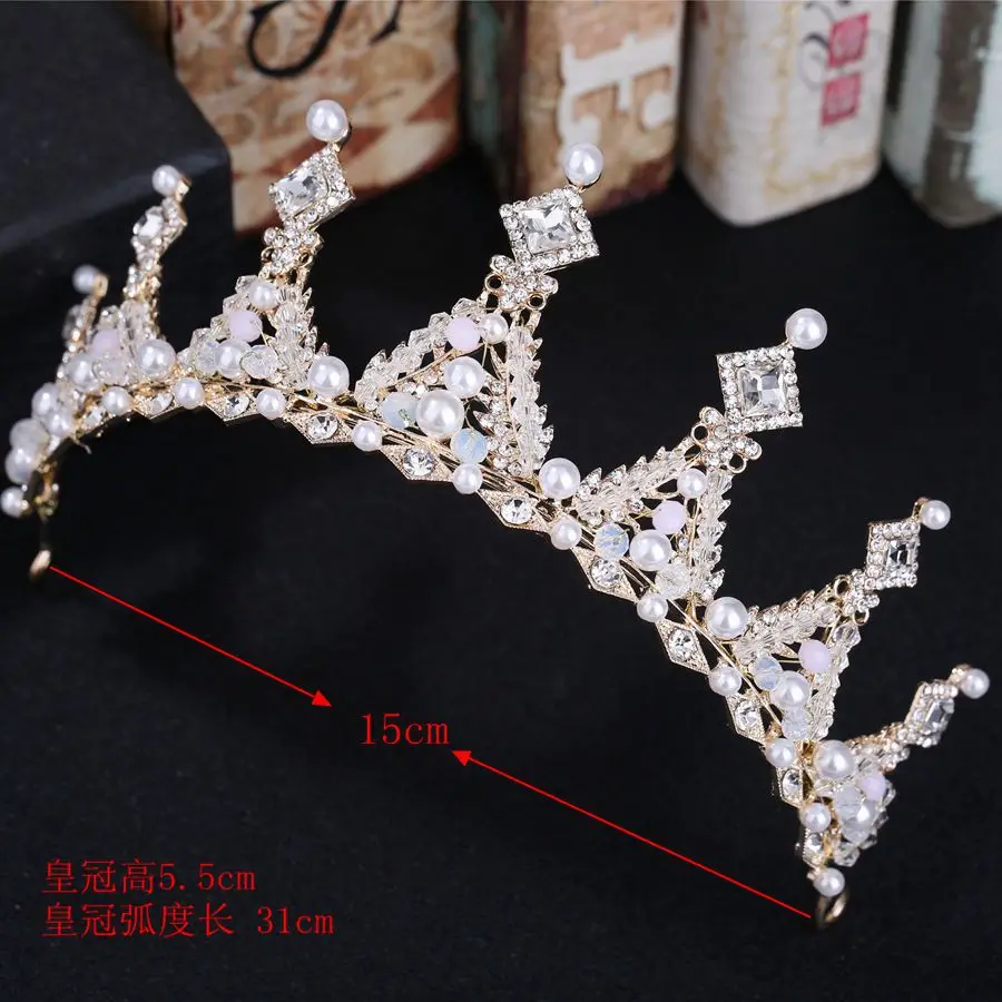Barroco do vintage De Cristal Do Casamento Tiaras E Coroas Noivas Headband Hairbands Nupcial Rhinestone Pageant | Украшения и