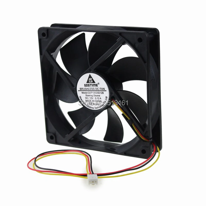 2 шт Gdstime 12V 3Pin кулер 120*25 мм 12025 120 мм чехол для ПК система охлаждения регулятор скорости вентилятора
