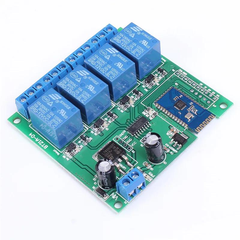 4-канальный Многофункциональный Bluetooth модуль реле 12 В для Android интеллектуального