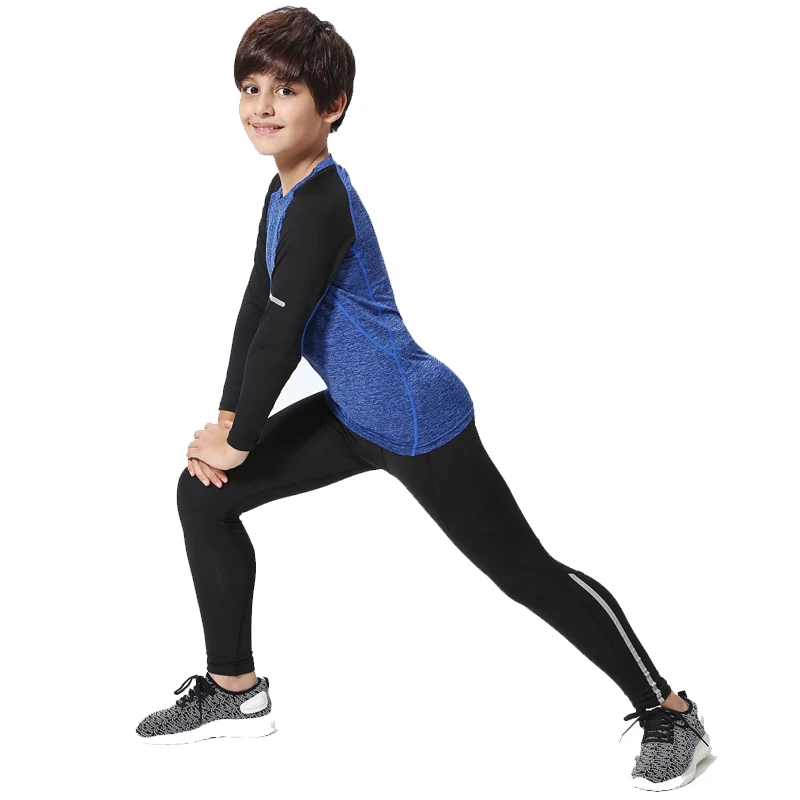 Комплект детского термобелья для бега зимняя тренировочная быстросохнущая