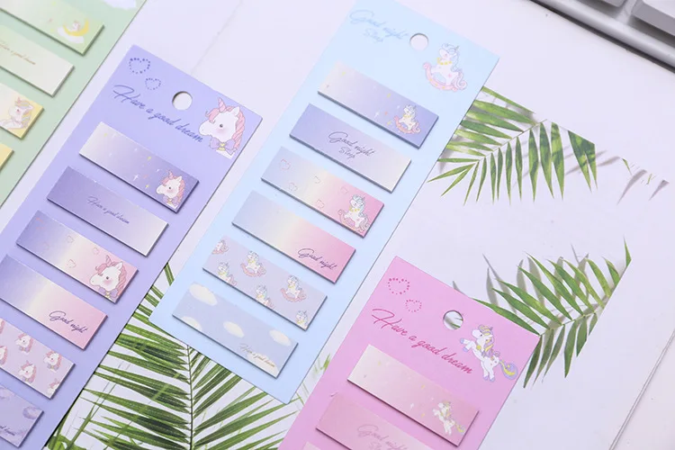 Coulrful сладкий Единорог Блокнот N Times Sticky Notes Escolar Papelaria наклейка-закладка для школьных принадлежностей