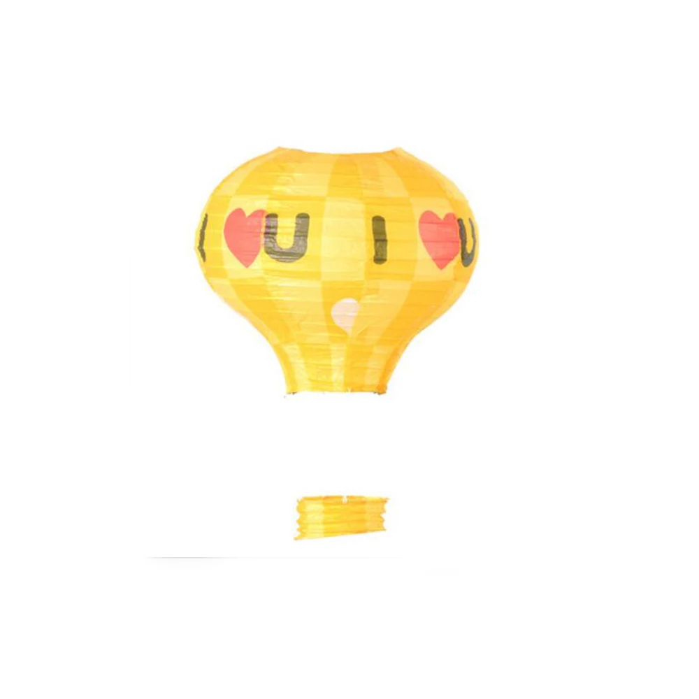 yellow love 25 см/30 см/40 см воздушный шар Радужный бумажный фонарь романтическое свадебное украшение I LOVE YOU подвесной бумажный фонарик вечерние diy deco - Цвет: yellow love
