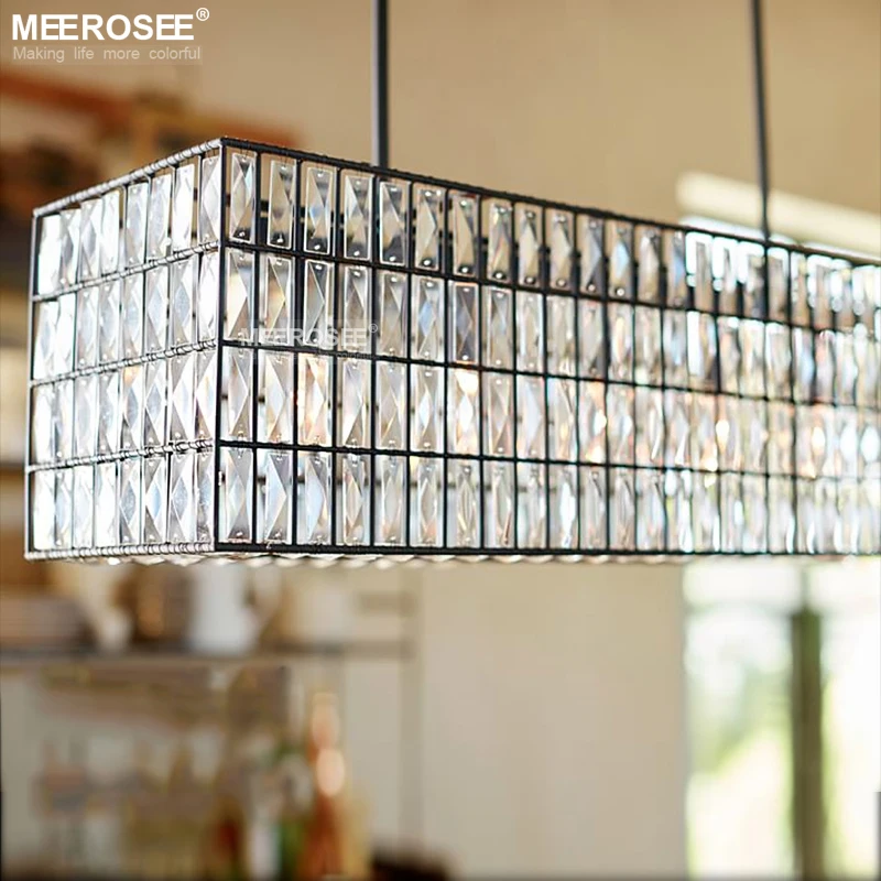 Прямоугольные хрустальные люстры светильник подвесное освещение для ресторана