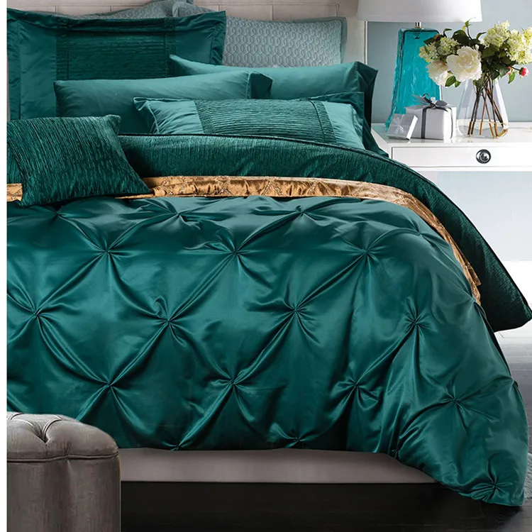 Комплект постельного белья в европейском стиле роскошный атласный моющийся шелк