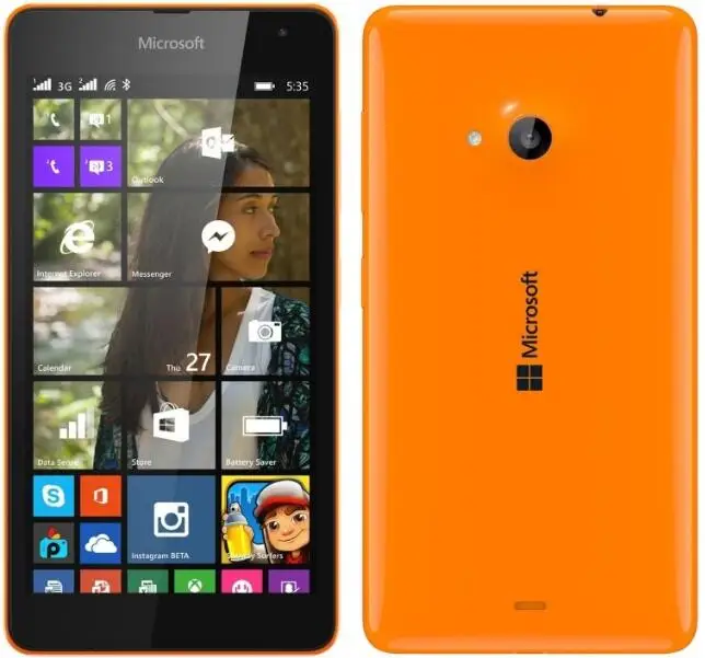 Разблокированный Nokia Lumia 535 четырехъядерный мобильный телефон с двумя sim-картами 5," сенсорный экран 5Мп камера 3g окно мобильный телефон