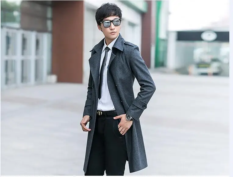 9 gray Новое поступление зимние мужские 65% шерстяное пальто мода супер большой Hihg качества Блейзер Роскошный тонкий большие размеры XS, S-7XL 8XL 9xl10xl 09 - Цвет: 9 gray