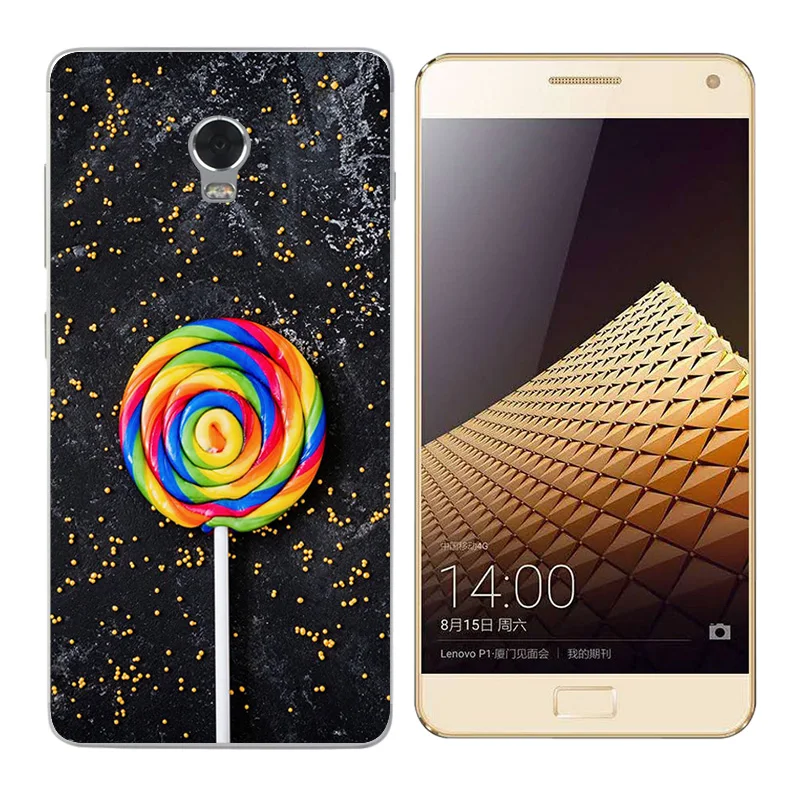 Back Case for Lenovo Vibe P1 Botanic Printing Cover Soft Silicone Fundas P1a42 P1c72 P1c58 Coque 5.5" |