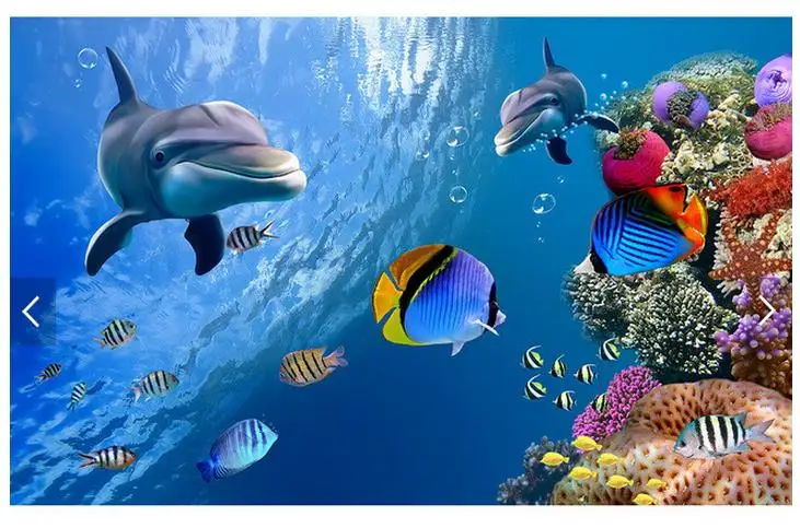 Фотообои на заказ 3d настенные фрески обои 3 d ТВ Настенные для океана Настенная