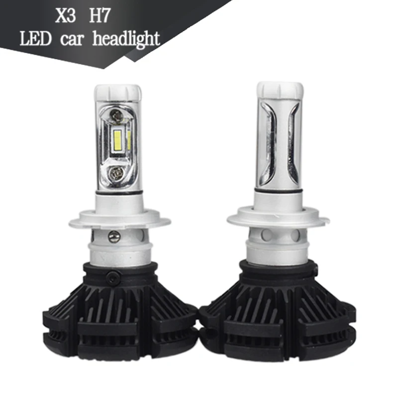 2 шт. X3 50 W фар автомобиля лампы H1 H3 H7 H11 9005 9006 880 светодиодные фары H4 9004 9007 9008 Hi Lo луч