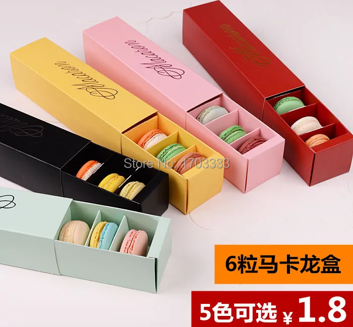 

200pcs/lot 6-Cavity 6 Count grid Macarons boxes,Muffin box DHL Fedex Free shipping