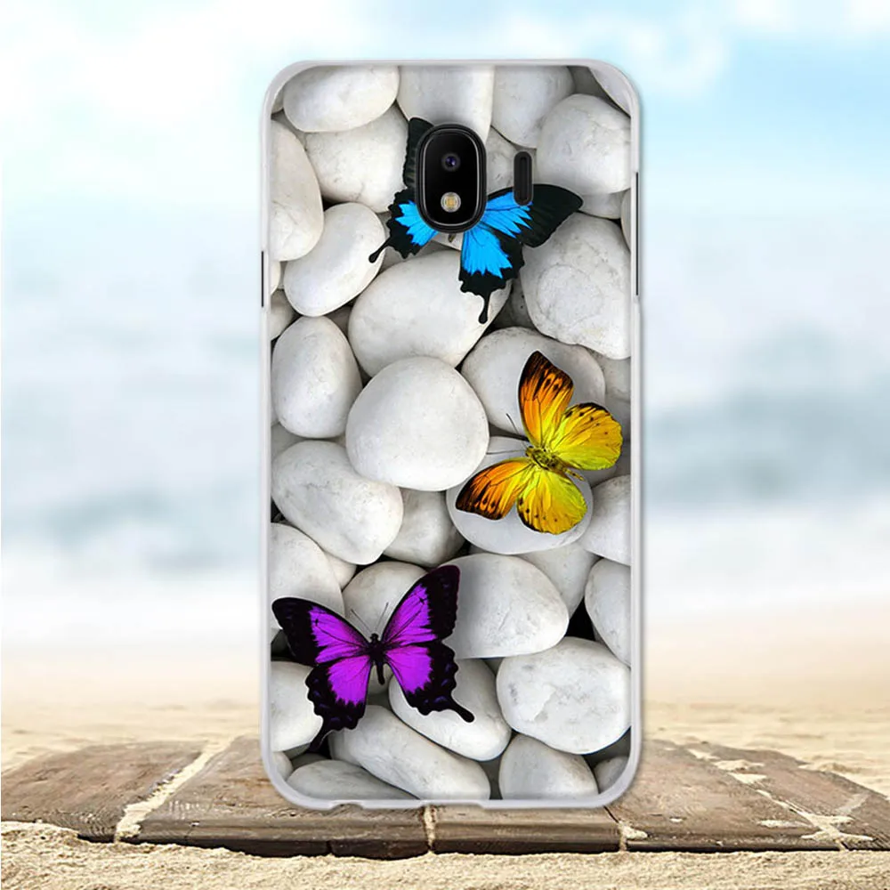 Чехол для Samsung Galaxy J3 J4 J6 J8 2018 силиконовый роскошный чехол 3D милый цветок