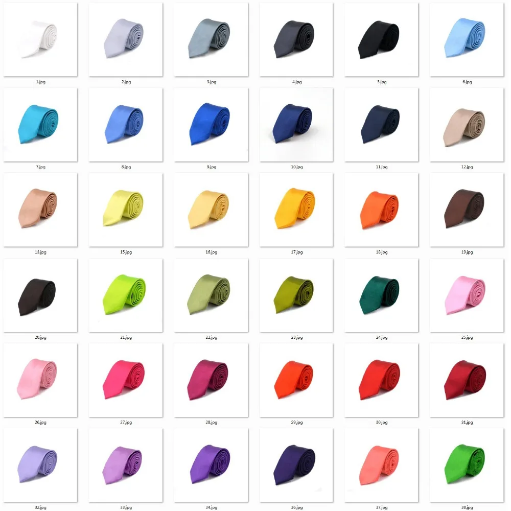 Галстук HOOYI мужской, узкий, из полиэстера, ширина 5 см, 36 цветов, темно-синий, желтый, золотой, 2019