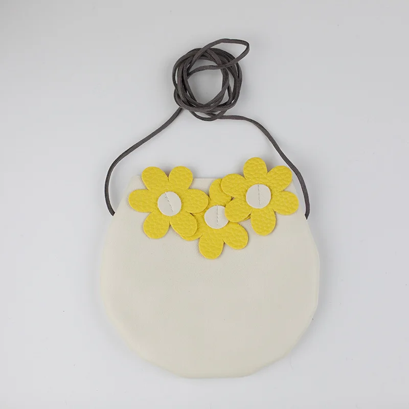 White Flower EnkeliBB, Детские аксессуары для девочек, милая сумка из искусственной кожи, милые аксессуары для маленьких девочек - Цвет: White Flower