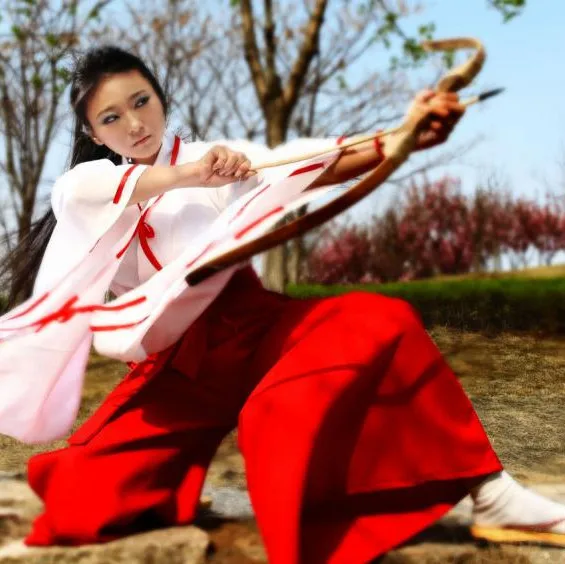 Inuyasha kiyo Miko Kikyou Platycodon grandiflorum платье косплей костюм парик |