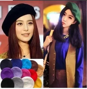 2015 новых осень и зима леди женщины полушерстяные берет шапочка Hat лыж Cap