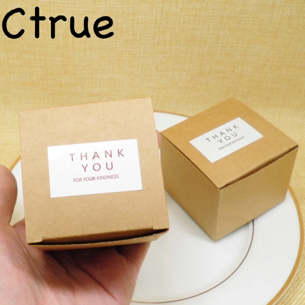 12 шт крафт бумага коробка конфет + пеньковая веревка спасибо Подарочные бирки