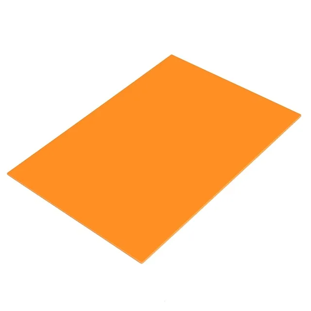 Orange A4 210x297x3 мм прозрачные акриловые(ПММА) листы из оргстекла тонированные/плексигласовая пластина/акриловая пластина черный/белый/красный/зеленый/оранжевый - Цвет: Orange
