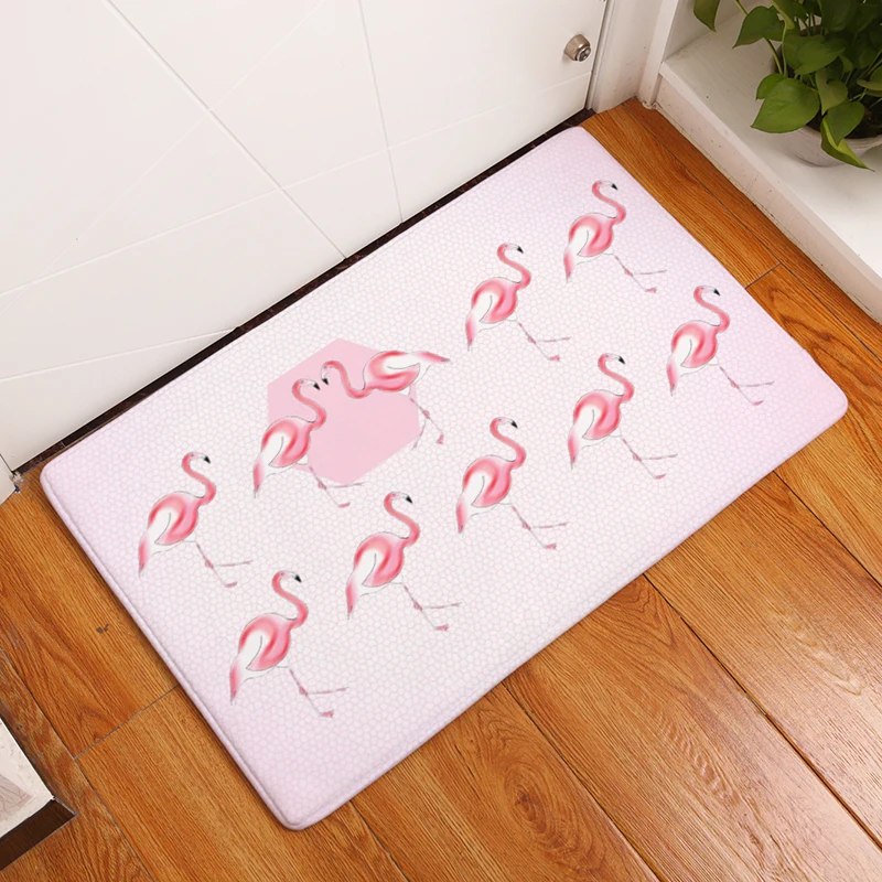 Smiry коммерческих дверные коврики для входной двери красивый розовый Фламинго