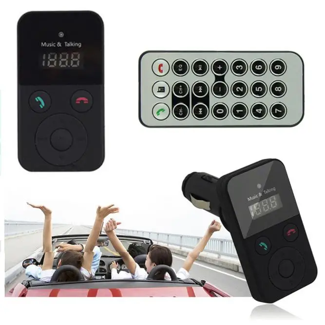Новый беспроводной жк bluetooth Car Kit авто adatper USB стерео дистанционного mp3 плеер FM