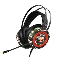 game headphones classical camouflage color line control e sport graphene horn 3d stereo surround sound noise cancelling hd voic