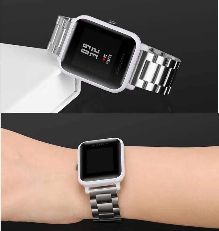 Ремешок Миланская петля 20 мм из нержавеющей стали для смарт-часов Huami Amazfit Youth bit