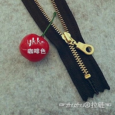 № 3 YKK металлическая молния 20 см Разноцветные золотые и медные закрытые Лоскутные кожаные туфли и сумки ручной работы выделенный карман - Цвет: 003