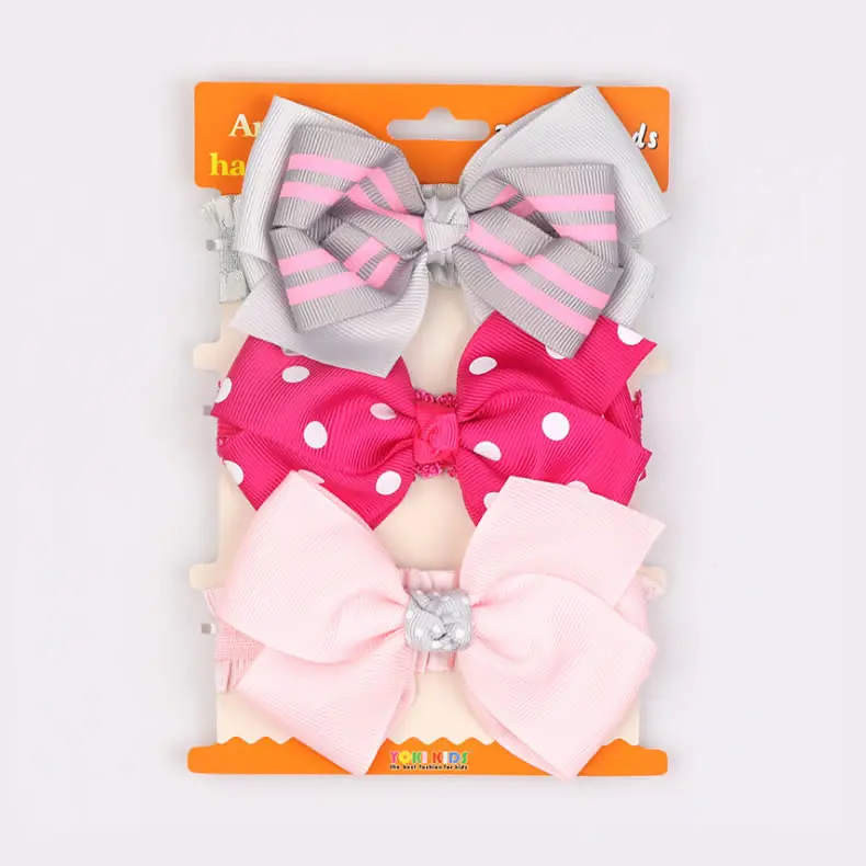 3 шт./компл. бантом тюрбан Детские аксессуары для волос Цветочный горошек