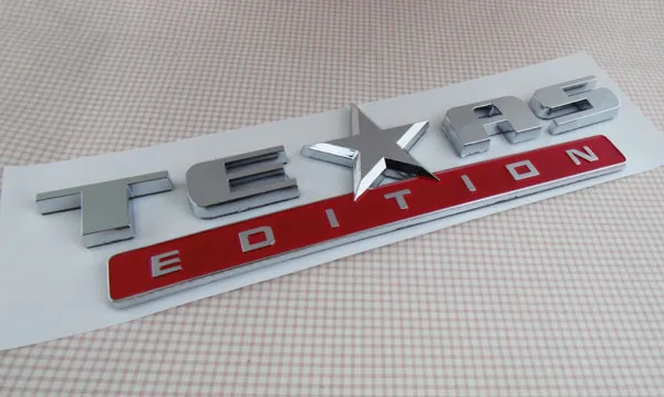 Авто хром Красный эмблема Texas Edition для Сьерра SILVERADO Tahoe Suburban эмблемы