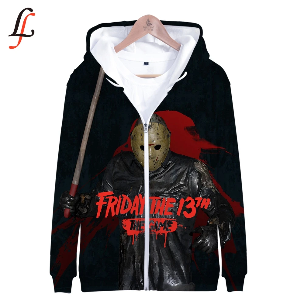 Толстовки с молнией Friday the 13th The Game K Pop Повседневный пуловер в стиле Харадзюку