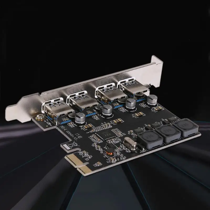 4 порта PCI-E Плата расширения USB 3,0 PCI Express карта PCIe pci-e usb 3,0 хост-контроллер 4 x USB3.0 дополнительные карты расширения