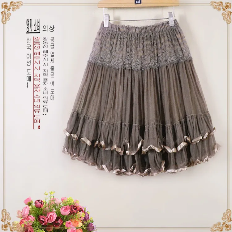 2016 Женская Мини кружевная юбка оптовая продажа сетчатые плиссированные юбки