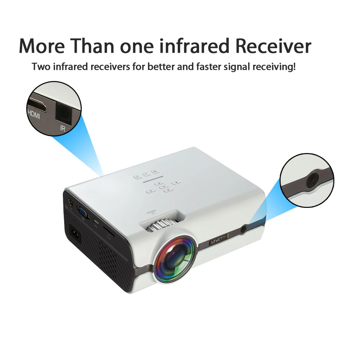 HD 1080 P портативный мини проектор 7500 дома ТЕАТР с внутренним кино USB ТВ HDMI 3D проектор