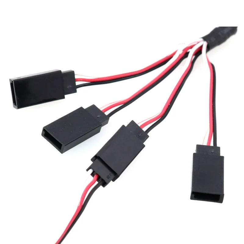 4 In 1 15cm Servo Cable Y DuPont Extension Wires JR Futaba RC Receiver Line Signal ESC Sub-wiring Male To Female | Игрушки и хобби