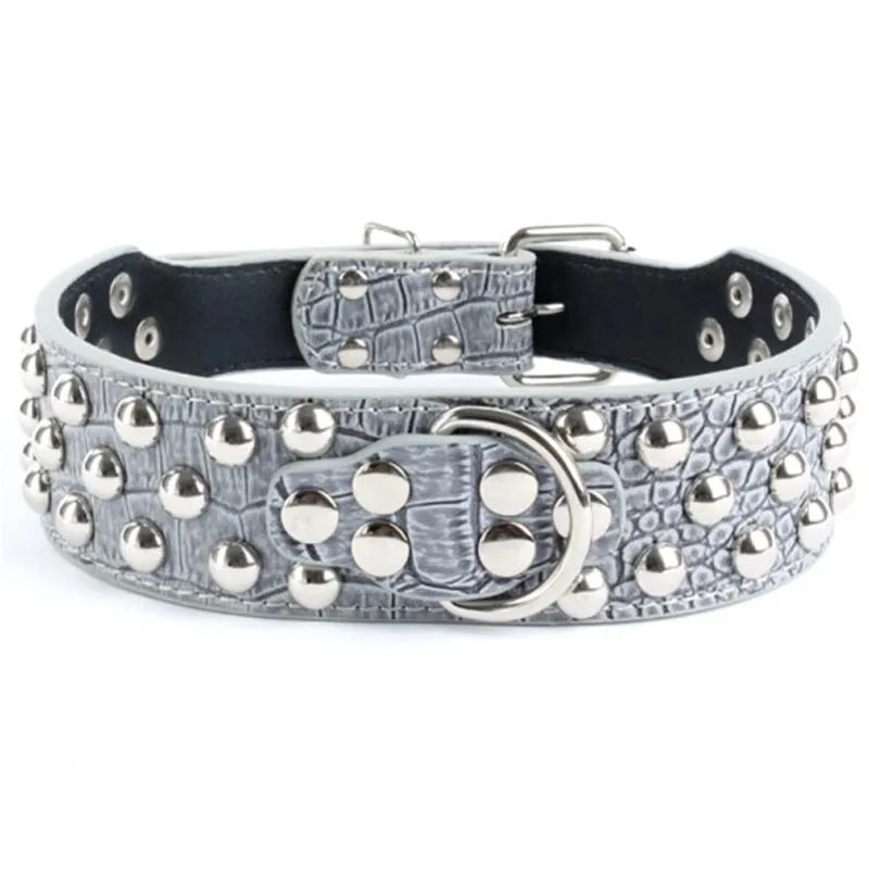 Уникальный Шипованный ошейник из искусственной кожи для больших собак питбуль