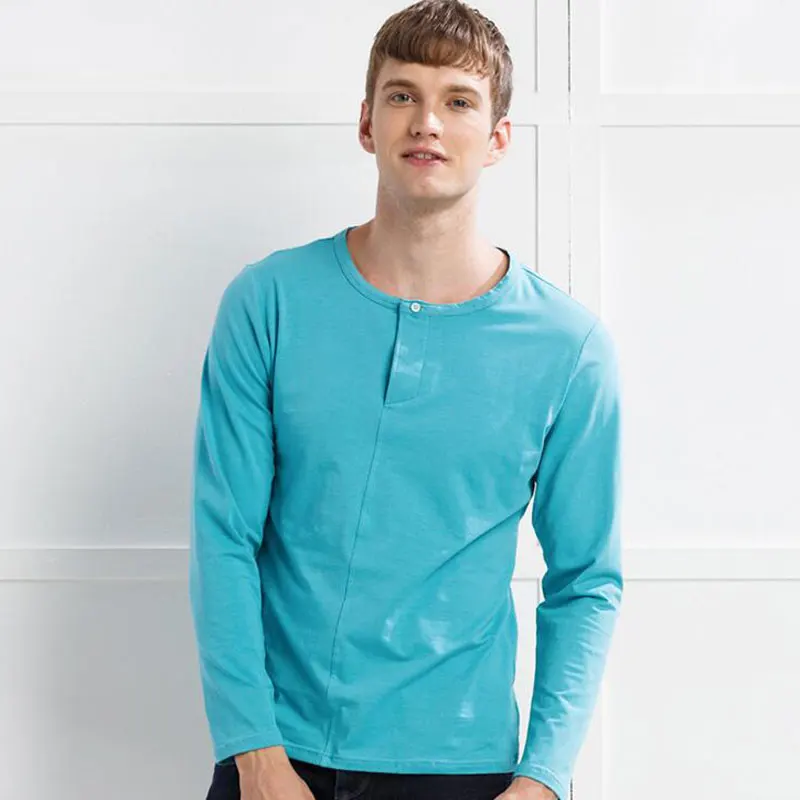 TANGNEST/Основные футболки для мужчин новый модный бренд Slim Fit Футболка с длинным