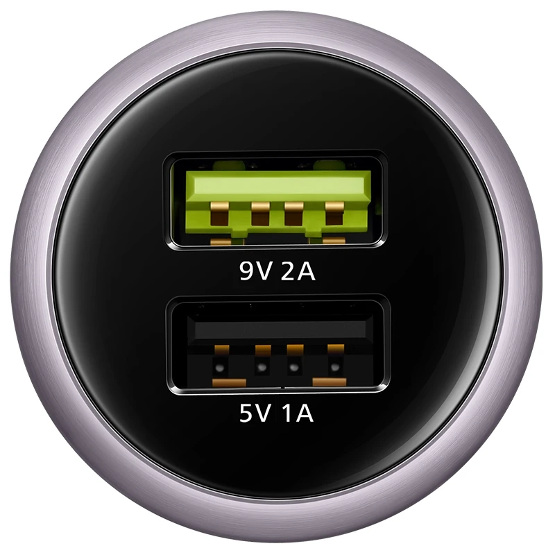 Оригинальное автомобильное зарядное устройство HUAWEI CP31 QuickCharge 9V 2A Max 18W Dual USB с кабелем типа C