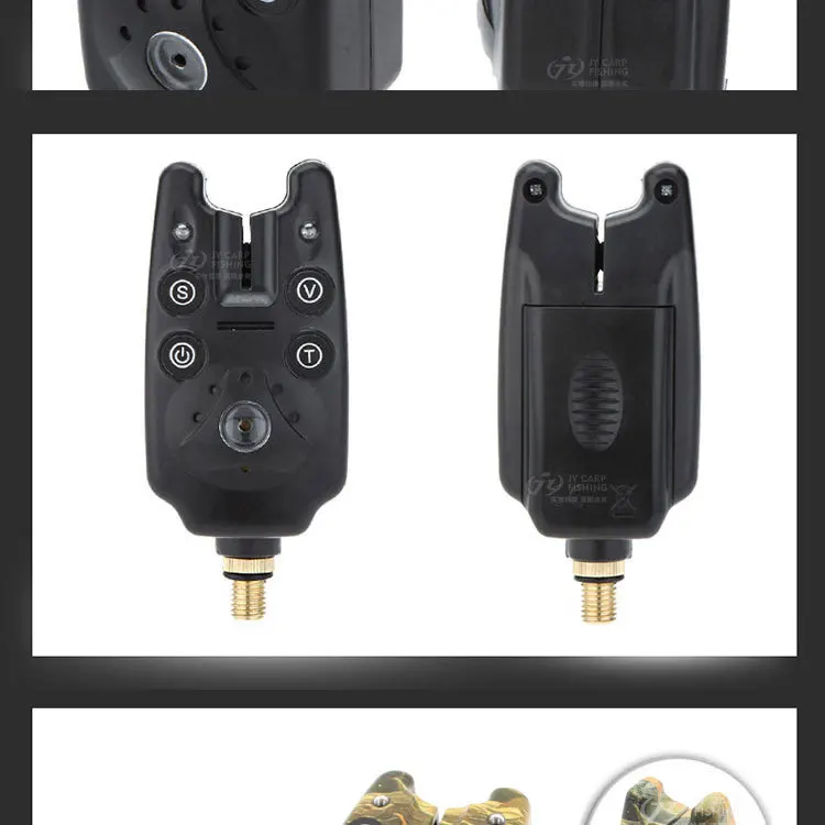 Сигнализатор поклевки рыболовный с 2 светодиодами синий свет Регулируемый тон