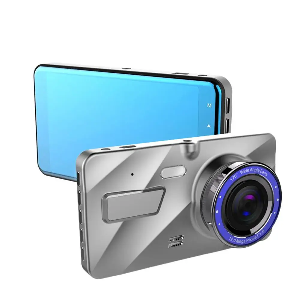 Car 4-Inch HD Screen Driving Recorder Double-Lens Night Vision Alloy Rear Double DVR Camera Auto Accessories | Автомобили и
