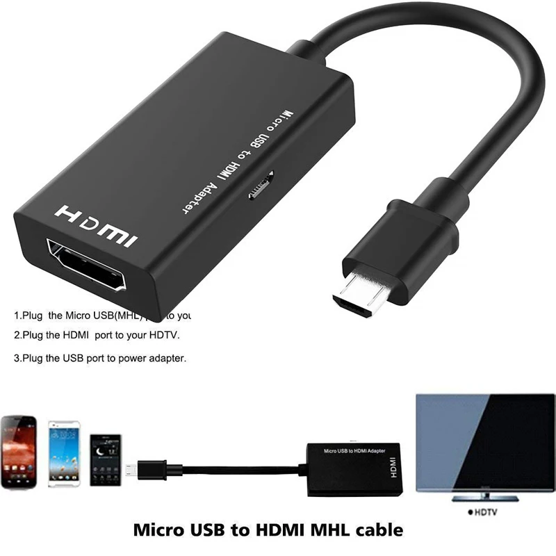 MHL Micro USB Мужской к HDMI Женский Кабель-адаптер для Android смартфона планшета ТВ HDMI 1080P HD аудио-видео кабель