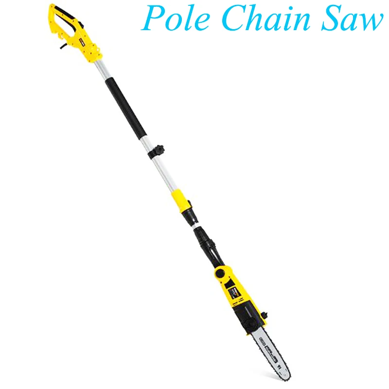 30mm Electric Chainsaw 220V Long Reach Pole Chainsaw 710W Telescopic Pole Chain Saw Tree Cutter Pruner 20m Cable KM-PCS06-710