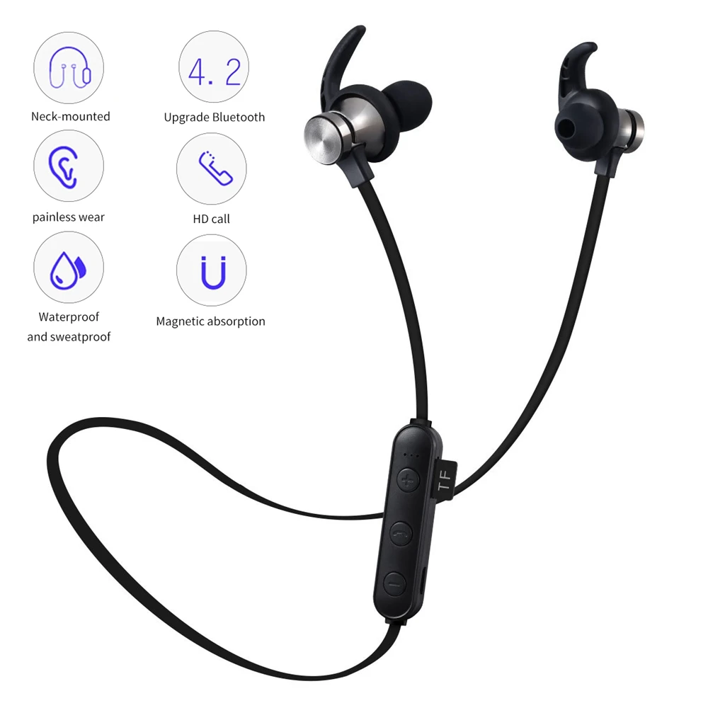 Bluetooth-гарнитура в ухо с tf-картой наушники функцией шумоподавления aptX Hi-Fi стерео